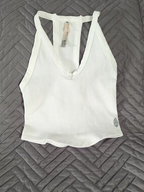FP Movement All Clear V-Neck Cami Tank White 0B2109684 Size M/L